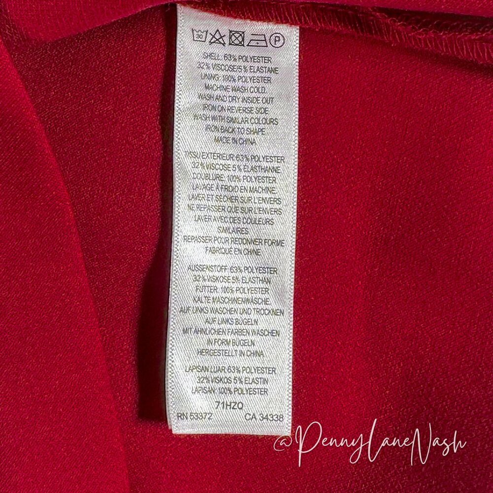 NWT French Connection Sleeveless A-Line Mini Dress Red Size 4 - Picture 6 of 11